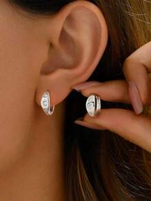 ESBERRY 1 Pair 925 Sterling Silver Elegant Sunflower Zirconia Earrings, Jewelry Gift For Women, Birthday Gift, Party Gift - Sun Earrings - View 3