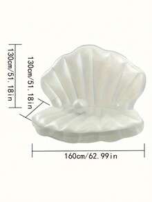 1pc Adult Inflatable Pearl Oyster Shell Handle Beach Float Sofa Mattress - Multicolor - View 13