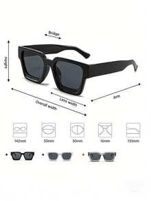 2 chiếc kính thời trang gọng dày cổ điển, kiểu dáng đường phố, đa năng, phù hợp đeo hàng ngày. - Nhiều màu - Xem 2