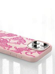 1个卡通粉色豹纹液态硅胶软手机壳，防震保护套，兼容苹果11/12/13/14/14Plus/15/15Plus/16/16Plus/7/8Plus/17/17Pro - 彩色 - 查看 3