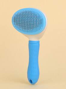 1件装自动清洁宠物梳毛刷，适用于猫狗掉毛和毛发打结的梳理，柔软按摩刷毛，是日常梳理的理想之选，狗狗适用 - 彩色 - 查看 14