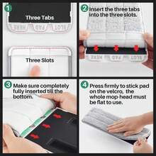 JOYMOOP Flat Mop, Microfiber Mops For Floor Cleaning And Long Handle Wall Cleaner, 60" Mop Handle With Flexible 15" Flat Head With A Microfiber Mop Pad - Green - ColorD - 查看 7