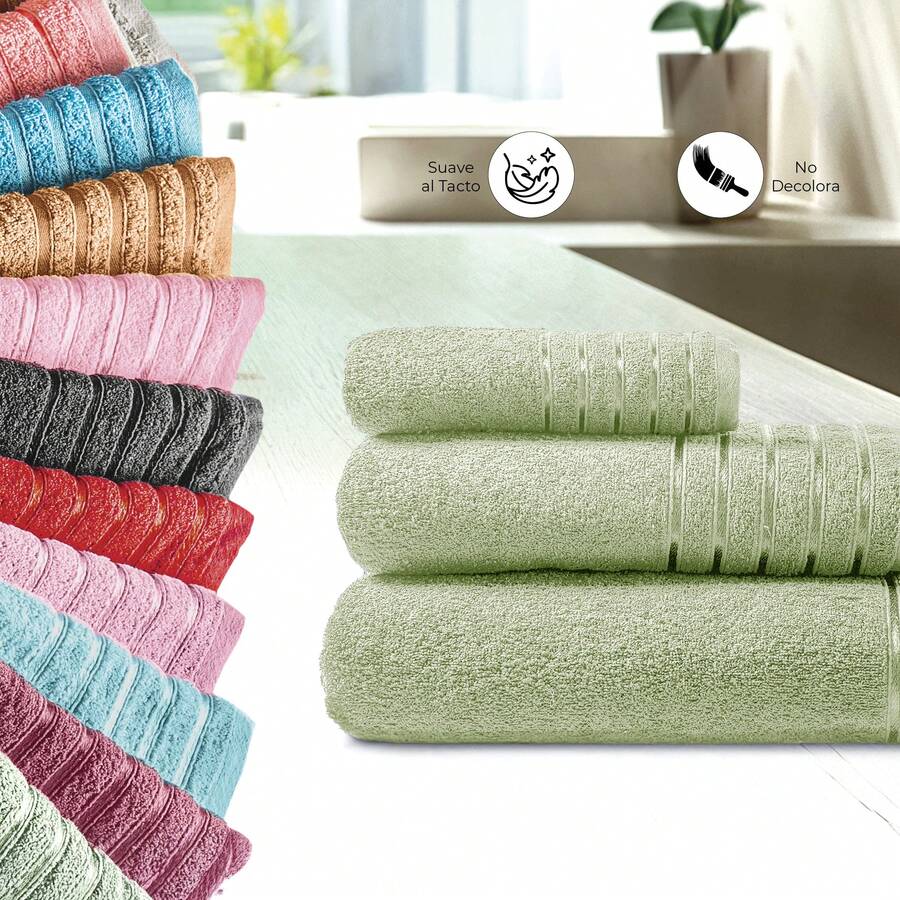 Encanto Concord Bath Towel – Softness And High Absorption - Pastel Green - View 1