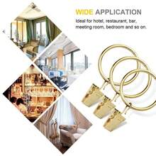 10/30/50pcs Curtain Clips, Curtain Rings, Curtain Clamps, Hanging Rings, Curtain Eyelets, 1.26 Inch Inner Diameter, Suitable For 1 Inch Curtain Rods, Gold, Silver, Silver - Multicolor - View 6