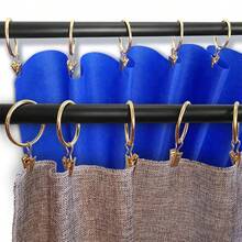 10/30/50pcs Curtain Clips, Curtain Rings, Curtain Clamps, Hanging Rings, Curtain Eyelets, 1.26 Inch Inner Diameter, Suitable For 1 Inch Curtain Rods, Gold, Silver, Silver - Multicolor - View 10