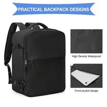 Floless 可折叠旅行笔记本电脑背包，符合航空公司规定，男女通用旅行包，可压缩旅行背包，14英寸笔记本电脑商务背包，防水大容量包 - 灰色 - 查看 23