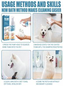 Trockene Wasch-Mousse Shampoo für Haustiere, wasserloses Reinigen für Kätzchen & Welpen, entfernt Gerüche & weicht das Fell auf - 60 ml - Übersicht 7