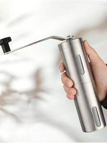 Stainless Steel Manual Coffee Grinder, Portable Hand Crank Coffee Bean Mill, Small Household Coffee Powder Maker - Silver - View 11