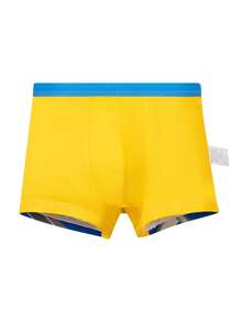 4pcs/Pack Teen Boys' Mid-Rise Boxer Briefs With Shark & Graphic Prints, Fashion Colorblock Underwear - Multicolor - View 6