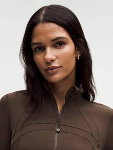 Lululemon Define Cropped Jacket Nulu Walnut Crunch-For Yoga Gym Running-Sweat-Wicking-Yoga-All Seasons Sport-Spring/Summer-Autumn/Winter-Back To School- Easter Gift - Walnut Crunch - 查看 4