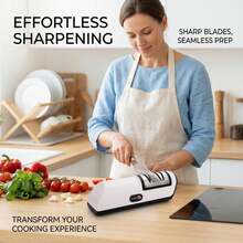 Professional USB Rechargeable Electric Knife Sharpener - 20° Straight Edge Dual-Stage Sharpening | 1200mAh Large Capacity Battery, Suitable For Kitchen Knife Grinding And Polishing - Applicable To Chef's Knife, Slicing Knife, Santoku Knife, Peeling Knife And Ceramic Knife - Ideal Choice For Home Kitchen, Professional Restaurant And Cooking Enthusiasts - Multicolor - View 13