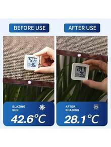 1片装90%紫外线阻隔遮阳网，咖啡色，适用于花园露台、植物温室、户外凉亭、草坪、狗屋等，易于安装的遮阳罩 - A - 查看 5