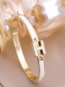 1 Stück 18K vergoldetes H-förmiges Armband für Frauen, exquisiter Schmuckarmband, perfektes Geschenk für Frauen zu Ostern, Weihnachten, Muttertag (ohne Geschenkbox) - Buchstabe H - Übersicht 8