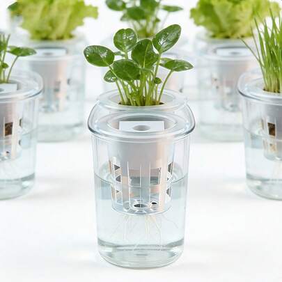 Bộ 10 giỏ ươm cây thủy canh (bao gồm 10 giỏ trồng + 10 miếng xốp ươm cây) | Giúp cố định hạt giống, chống trôi dạt, hệ rễ trong suốt, phụ kiện cho hệ thống nhà kính thủy canh ban công.