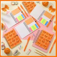 Resurhang 12 Set Basketball Notebook Gifts Orange Bow Basketball Notebook Ballpoint Pens for ing Supplies  Gifts Team Party Players Sports Lover Party Favor - como en la foto - Ver 6
