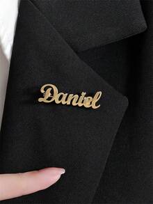 1 buah Bros Nama Kustom yang Dipersonalisasi - Pin Huruf Elegan dari Baja Tahan Karat, Cocok untuk Ulang Tahun, Pernikahan, Upacara Wisuda, dan Hadiah Keluarga Spesial, Aksesori Serbaguna untuk Semua Musim, Hadiah yang Dipersonalisasi | Gaya Elegan | Bros Tahan Lama - Gaya tujuh - View 3