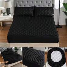 Capa Protetor De Colchão 100% Impermeavel Matelado Com Elastico - Preto - Visão 5