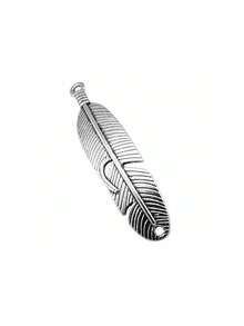 10 pièces Connecteurs de charme de plume 45x11mm pour la fabrication de bracelets, de colliers, de bijoux, d'artisanat fait main - Connecteur plume - Voir 5