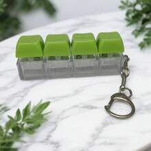 ديكور معلق لتخفيف التوتر بشكل لوحة مفاتيح، 4 مفاتيح بألوان موراندي، 4 مفاتيح بيضاء، 4 مفاتيح بألوان الماكرون الحمراء والصفراء والوردية والخضراء، لعبة ضغط ممتعة للمفاتيح كديكور معلق، لعبة إبداعية لتخفيف الملل والضغط للأطفال والبالغين - متعدد الألوان - مشاهدة 14