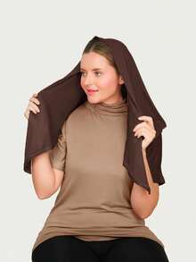 1pc Premium Instant Triangle Hijab, Crystal Linen Material, Self-Tie Design, Quick Wrap Without Slipping, No Undercap Needed, Suitable For Daily Wear, Prayer, And Outings - Triangular Scarf - View 14