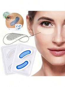 1 Pair White Comfortable Breathable Face Stickers With Self-Adhesive Backing - Multicolor - View 1