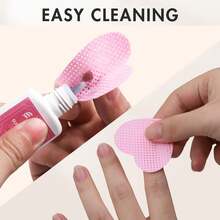 2000/1000/200pcs Nail Cleaning Wipes - Professional Lint-Free Nail Polish Remover Pads, UV Gel Cleansing Tissues, Unscented Manicure Prep And Finishing Cleaning Tool (Heart Shape) - Pink - View 4
