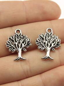 10pcs 22x17mm Tree Charms Pendant For DIY Jewelry Making Necklace Keychain Phone Chain Bracelet Making Accessories Handmade Craft Making Findings - Tree - View 9