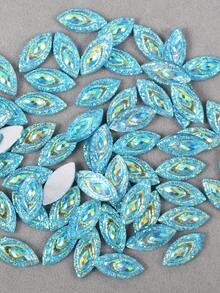 100 piezas/paquete, 7*15mm Piedras de Rhinestone de resina con forma de ojo de caballo, Rhinestones planos de colores AB, Rhinestones de resina de colores, Rhinestones AB para ropa, bolsos, zapatos DIY - 7*15 mm 100 piezas - Ver 15