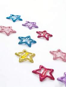 20pcs Cute & Sweet Shiny BB Hair Clips, Versatile Daily Wear For Girls - Multicolor - View 2