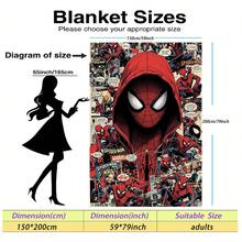 Marvel 这款主题法兰绒毯以身穿红色兜帽的中心人物为图案，周围环绕着经典的漫画分镜，采用拼贴风格设计。复古的漫画视觉效果，人物辨识度高，毯子温暖柔软，适合用作沙发毯、午睡毯或床上用品装饰。 - 彩色 - 查看 14