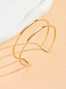 Creative Cut Out Design Open Cuff Bracelet Perfect For Summer Parties Dancing Weddings Holidays Music Festivals Independence Day Graduation Festive Occasions - Vàng - Xem 3