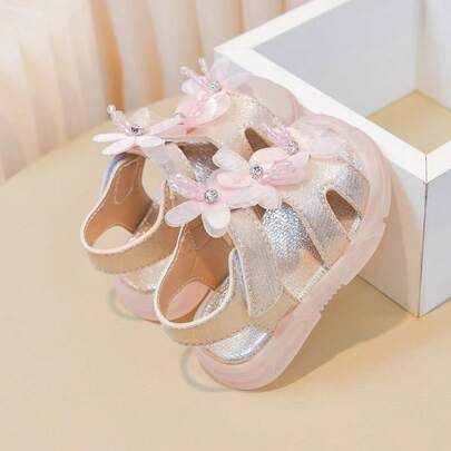 1 Pair Summer New Baby Sandals, Soft Sole Anti-Slip Closed Toe Infant Toddler Shoes For Boys & Girls