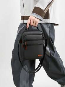 Fashionable Casual Crossbody Bag, Minimalist Business Commuter Handbag, New Men's Shoulder Bag - Multicolor - View 11