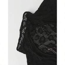 1pcs Women's Purple Fishnet Bodysuit, Sexy Lingerie, Hollow Out See-Through Mesh Tight Suit, Sexy Leopard Print Fishnet Stockings, Full Body Pantyhose, Women's Bodystocking, Backless Sleepwear Lingerie, Suitable For Any Season - 黑色 - 查看 7