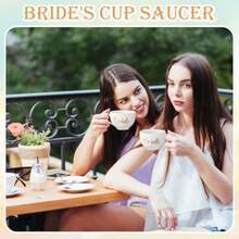 Rtteri - Juego de tazas de té y platillo para novia 7 onzas juego de tazas de té de porcelana para decoración de fiestas té de novia café elegante victoriano verde claro floral - Verde claro - Ver 5