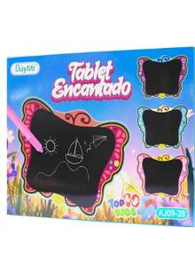 Pizarrón Mágico con Diseño de Mariposa y Pantalla LCD para Niños Incluye Bolígrafo - Azul - Ver 2