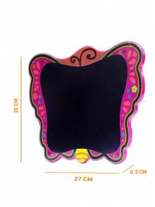 Pizarrón Mágico con Diseño de Mariposa y Pantalla LCD para Niños Incluye Bolígrafo - Azul - Ver 4