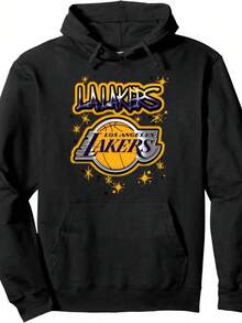 Angeles Lakers Airbrush Logo Pullover Hoodie - màu đen - Xem 1