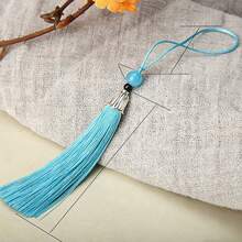 11.02 Inch/14.96 Inch Handmade Peach-Shaped Bamboo Folding Fan, Suitable For Summer Use, Artistic Fresh And Minimalist Creative Ultra-Light Bamboo Handheld Fan, Green - B - View 8