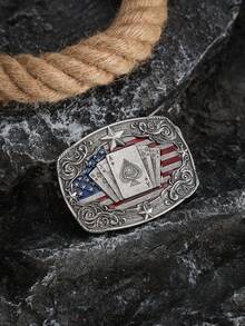 1 件西部风格真皮皮带扣，雕刻马匹金属扣，优雅复古“成功唾手可得”设计 - 西部皮帶扣 - 查看 18