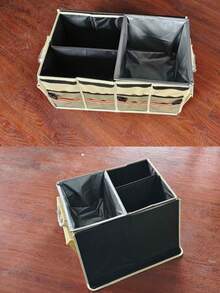 Hộp đựng đồ trong cốp xe 66L kèm túi giữ lạnh, có thể gập lại, làm bằng vải Oxford chống thấm nước với dải phản quang và đáy chống trượt - Hộp đựng đồ trong cốp xe chắc chắn, lý tưởng cho cắm trại, du lịch đường dài và sử dụng hàng ngày, hộp đựng đồ nhiều ngăn, phụ kiện xe hơi thiết yếu. - Hộp đựng đồ 66L - Xem 11