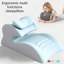 Premium Multi-Purpose Sleep Pillow, Ergonomic Reclining Wedge Cushion For Back Support & Bed Relaxing - Dark Grey - View 13