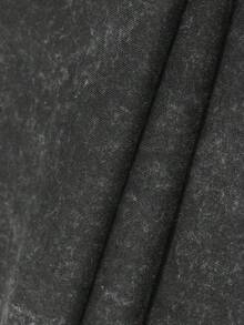 Disney Lilo & Stitch Pattern T-Shirt Summer Clothing  Vintage Washed 230g T-Shirt - 黑色 - 查看 5