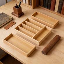 Bamboo Kitchen Drawer Organizer, Expandable Silverware Tray For Drawer, Multi-Slot Silverware Organizer & Utensil Drawer Organizer For Cutlery - 原木色 - 查看 12