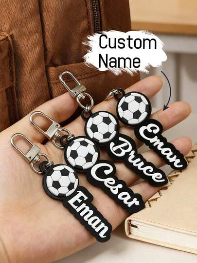 LICVIC Custom Name Soccer Keychains, Personalized Name Tags Players, Customized Cute Keychain, Christmas Gifts For Grandkids, Customizable Bag Charms, Acrylic Key Chain, Christmas, Christmas Decorations, Kids Keychains, Christmas Gifts, Anniversary, Decoration, Cartoon, Friend, Family, Mom, Girls, Kids,Christmas Gift Supplies