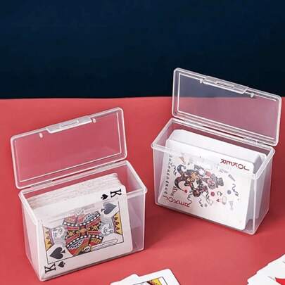 10张/8张/5张/4张/3张/1张装便携式扑克牌收纳盒，可作卡片收纳盒、珠宝及小物件整理盒、游戏卡、身份证、名片收纳盒