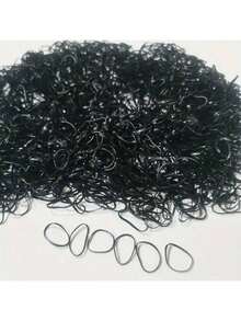 1000pcs Black Elastic Hair Ties, Small Size High Elasticity Disposable Hair Scrunchies, Multifunctional Princess Ponytail Hair Accessories, Hair Bands, Fitness Sportswear, Home Skincare, Hair Ties - View 5