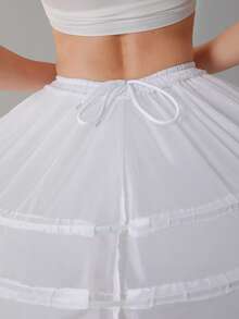 2026 New Hot Sell Puffy Big White Petticoat Super Fluffy Crinoline Slip Underskirt For Wedding Dress Bride Bridal Gown Quinceañera In Stock Party Evening Dress Prom - A - Xem 5