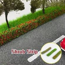 8pcs Miniature Imitation Shrub Strips, 20cm Long Sponge Shrub Strips, Sandbox Model Grass Strips, Garden Landscaping Greenery DIY Materials, Gardening - Multicolor - View 2