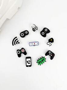 10pcs Fashionable Cartoon Shoe Decoration Charms, Removable Shoe Accessories For Sneakers, Sandals, Slippers - Multicolor - View 4